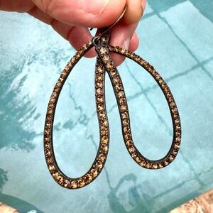 Chic Rebel Designs Swarovski Crystal Earrings ~ Topaz